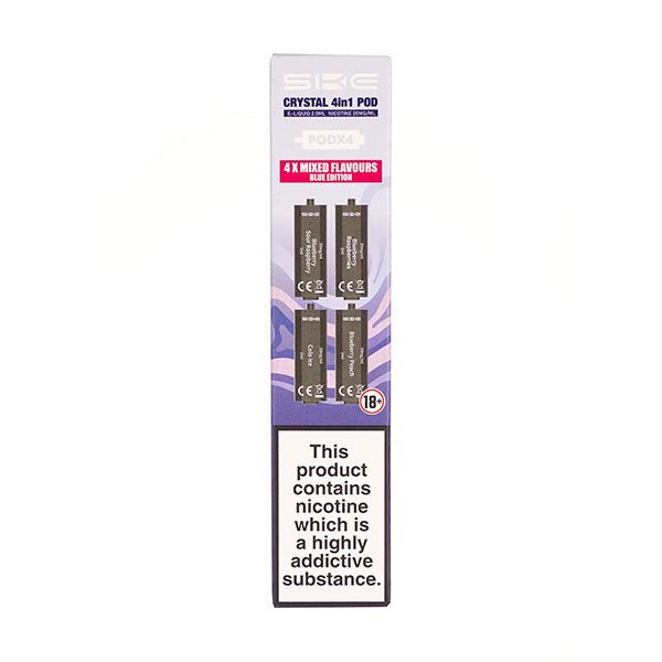 Blue Edition Crystal 4 in 1 Prefilled Pods by SKE