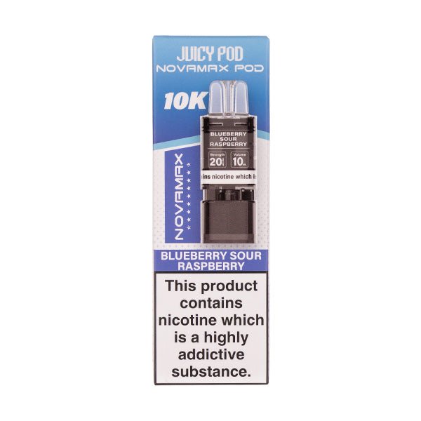 Blueberry Sour Raspberry Novamax 10k Prefilled Pod + Refill by Juicy Pod