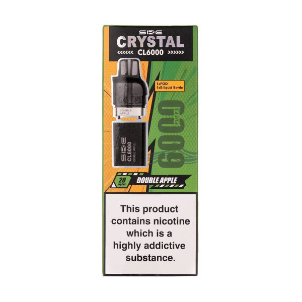 Double Apple Crystal CL6000 Prefilled Pod + Refill by SKE