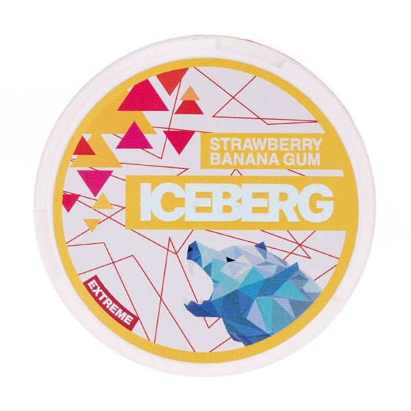 Extreme Strawberry Banana Gum Nicotine Pouches by Iceberg