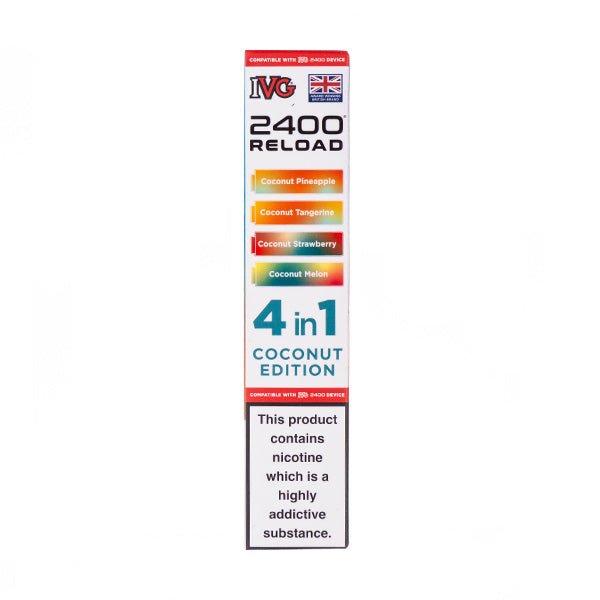Coconut Edition IVG 2400 Reload Replacement Pods - 4 Pack