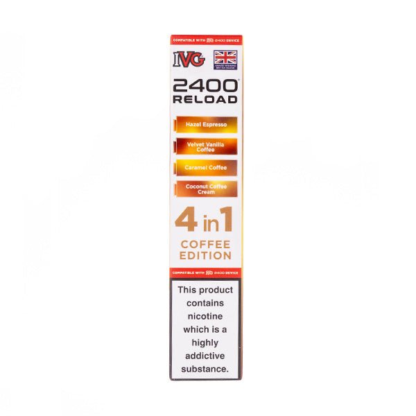 Coffee Edition IVG 2400 Reload Replacement Pods - 4 Pack