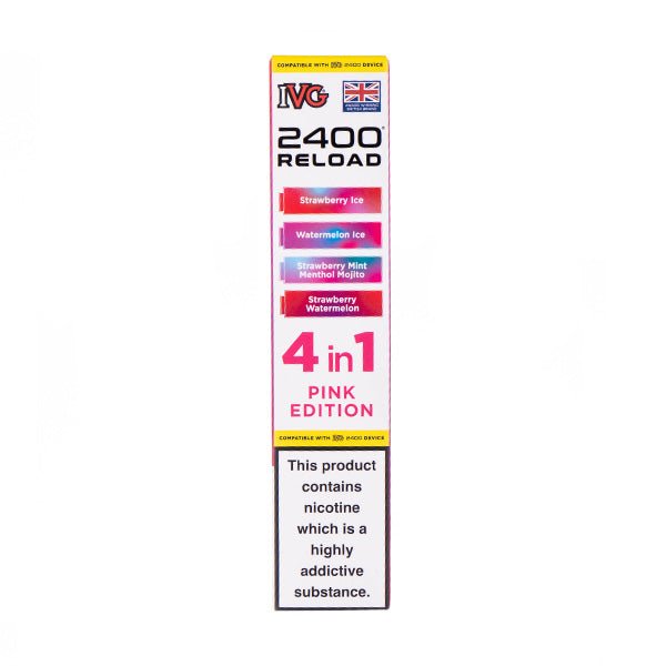 Pink Edition IVG 2400 Reload Replacement Pods - 4 Pack