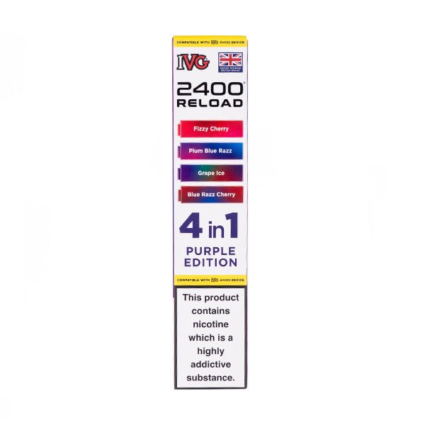 Purple Edition IVG 2400 Reload Replacement Pods - 4 Pack