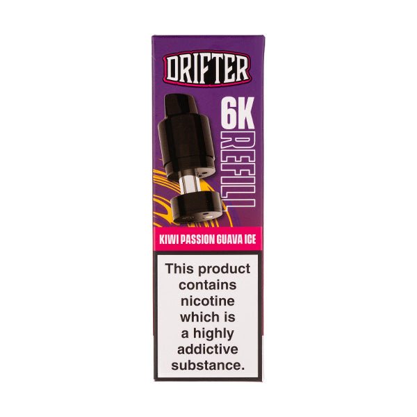 Kiwi Passion Guava Ice Drifter 6000 V2 Prefilled Pod + Refill by Drifter