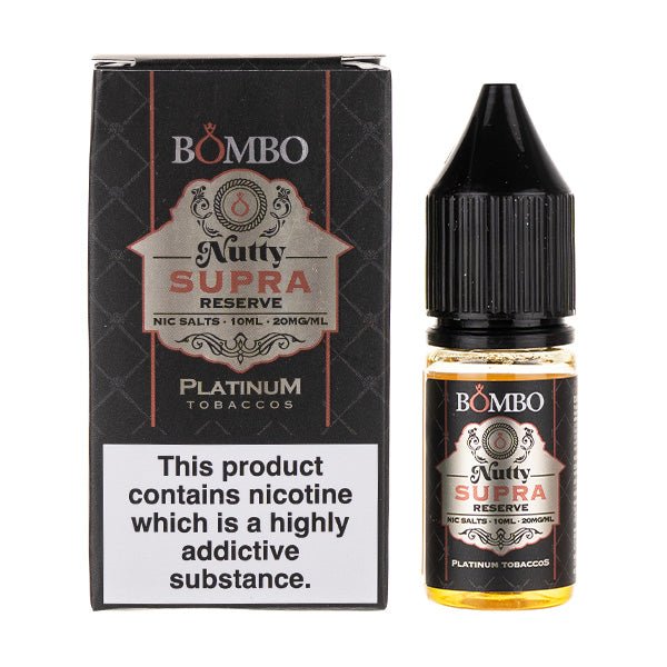 Nutty Supra Reserve Nic Salt E-Liquid by Bombo Platinum Tobaccos
