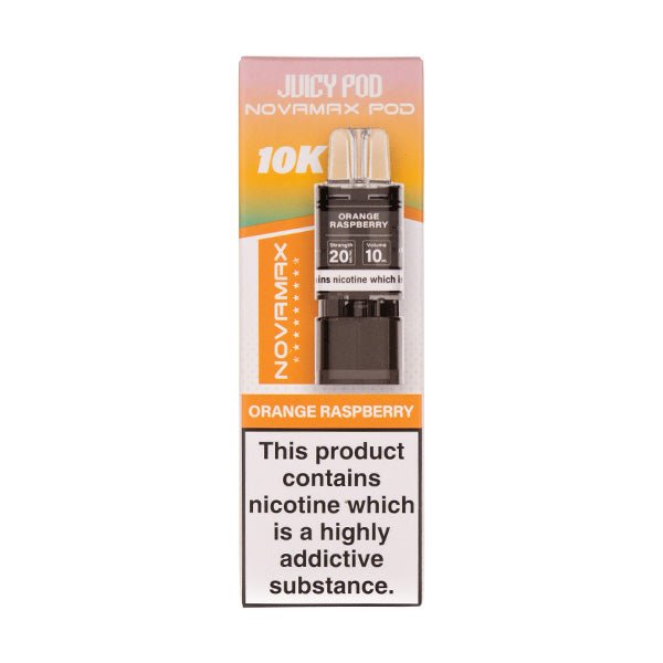 Orange Raspberry Novamax 10k Prefilled Pod + Refill by Juicy Pod
