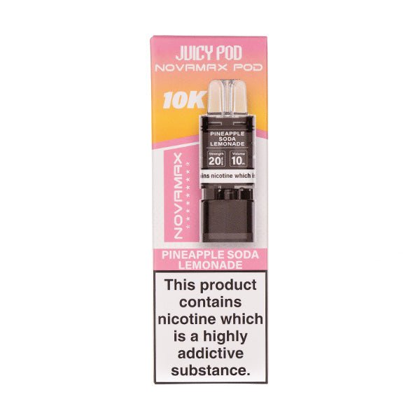 Pineapple Soda Lemonade Novamax 10k Prefilled Pod + Refill by Juicy Pod