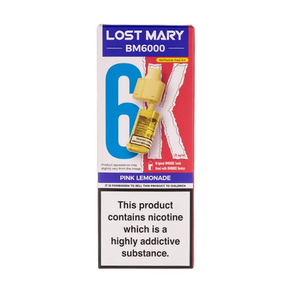 Pink Lemonade BM6000 Prefilled Pod + Refill by Lost Mary